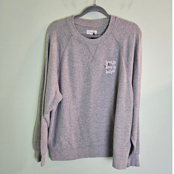 Bandier x Sincerely Jules The Juniper Sweatshirt Vintage Heather Grey Medium - Picture 3 of 15